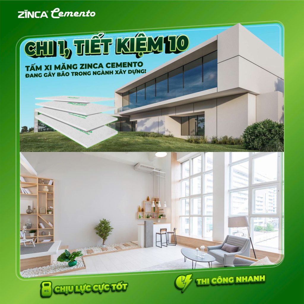 CHI 1, TIẾT KIỆM 10 – TẤM XI MĂNG ZINCA CEMENTO ĐANG GÂY BÃO TRONG NGÀNH XÂY DỰNG!